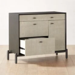 Perch Lacquered Linen File Cabinet -Cb2 PerchFileCredenzaAVSHS23