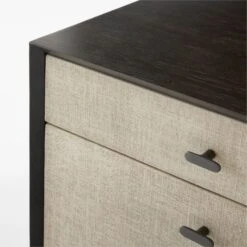 Perch Lacquered Linen File Cabinet -Cb2 PerchFileCredenzaAVSSS23