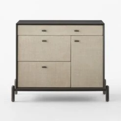Perch Lacquered Linen File Cabinet -Cb2 PerchFileCredenzaSOSSS23