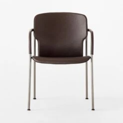 Pesaro Black Leather Dining Armchair -Cb2 PesaroBlkLthrDiningChairSOSSF22
