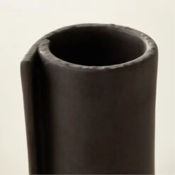Philo Grey Clay Taper Candle Holder -Cb2 PhiloPrclnTaperHolderAVSHF23