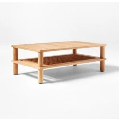 Pinet Teak Outdoor Coffee Table -Cb2 PinetTeakCoffeeTable3QSSS23