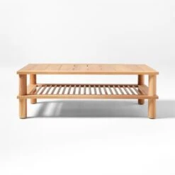 Pinet Teak Outdoor Coffee Table -Cb2 PinetTeakCoffeeTableSOSSS23