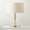 Prix Leather And Polished Brass Table Lamp