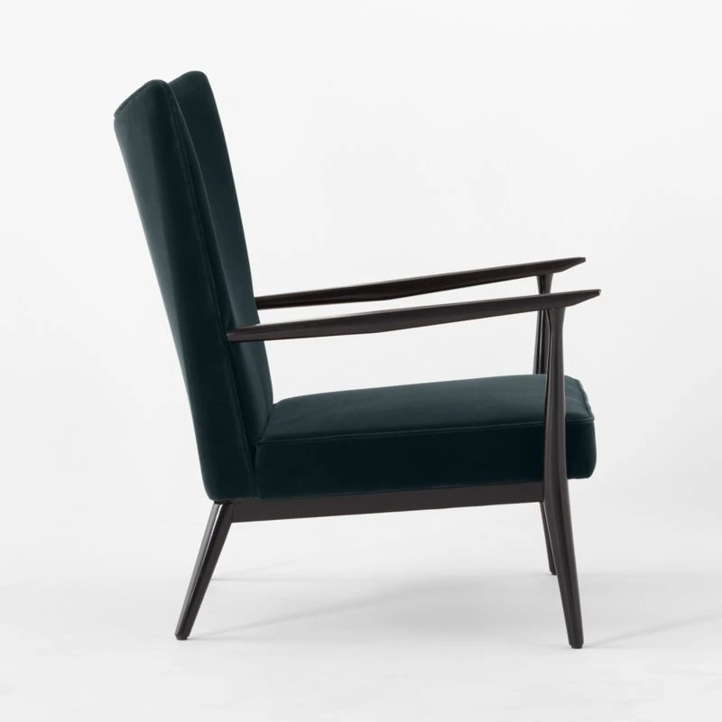 Pull-Up Slate Velvet Lounge Chair Model 1321 4 Pull-Up Slate Velvet Lounge Chair Model 1321 - Image 4