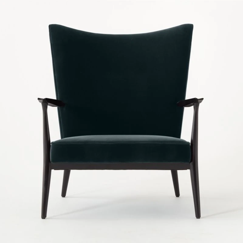 Pull-Up Slate Velvet Lounge Chair Model 1321 2 Pull-Up Slate Velvet Lounge Chair Model 1321 - Image 2