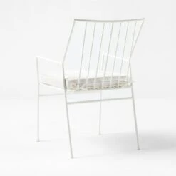 Pavilion Ivory Outdoor Dining Armchair With Ivory Sunbrella ® Cushion Model 6470 Set Of 2 -Cb2 PvlnIvDngChrWIvyChM64703QBSSS22