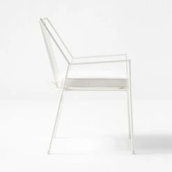 Pavilion Ivory Outdoor Dining Armchair With Ivory Sunbrella ® Cushion Model 6470 Set Of 2 -Cb2 PvlnIvDngChrWIvyChM6470SDSSS22