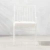 Pavilion Ivory Outdoor Dining Armchair With Ivory Sunbrella Cushion Model 6470