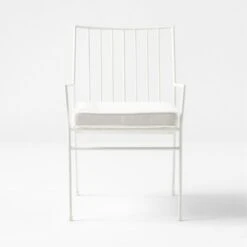 Pavilion Ivory Outdoor Dining Armchair With Ivory Sunbrella Cushion Model 6470 -Cb2 PvlnIvDngChrWIvyChM6470SOSSS22 1