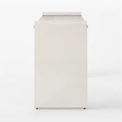 Raggio Stainless Steel Desk With White Wood Top -Cb2 RaggioPolishedSSDeskSDSSF22