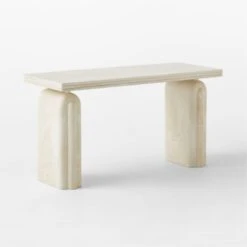 Remoli Swirled Cream Resin Desk -Cb2 RemoliResinDesk3QBSSS23