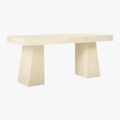 Ridge Bleached Oak Desk With Drawer -Cb2 RidgeBleachedOakDesk3QF19