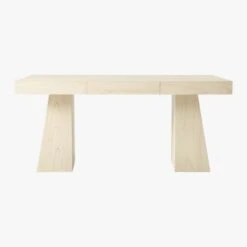 Ridge Bleached Oak Desk With Drawer -Cb2 RidgeBleachedOakDeskSOF19