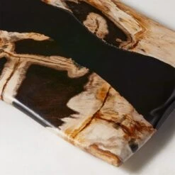 Ring Rectangular Petrified Wood And Resin Serving Platter 8 Ring Rectangular Petrified Wood And Resin Serving Platter -Cb2 RingPtrfdWdNRsnRectSrvrAV2SHF23