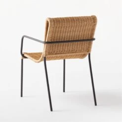 Rizo Faux Rattan Dining Armchair Chair Set Of 4 12 Rizo Faux Rattan Dining Armchair Chair Set Of 4 -Cb2 RizoDiningChair3QBSSS21 1