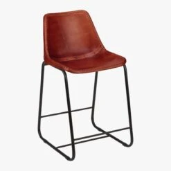 Roadhouse Saddle Leather Counter Stool -Cb2 RoadhsLthr24inCntrStl3QF14