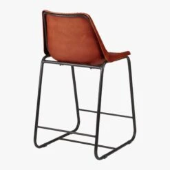 Roadhouse Saddle Leather Counter Stool -Cb2 RoadhsLthr24inCntrStlAVF14