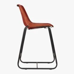 Roadhouse Saddle Leather Counter Stool -Cb2 RoadhsLthr24inCntrStlSdF14