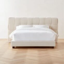 Rorke Ivory White Upholstered Queen Bed