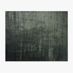 Rumiere Handloomed Dark Teal Viscose Area Rug 5'x8'