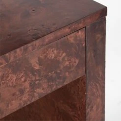 Runway 2-Drawer Burl Wood Desk -Cb2 RunwayBurlwoodDeskAVSSF21