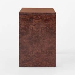 Runway 2-Drawer Burl Wood Desk -Cb2 RunwayBurlwoodDeskSDSSF21