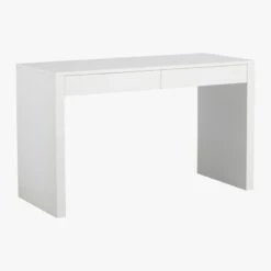 Runway 2-Drawer White Lacquered Wood Desk -Cb2 RunwayDesk3QF15