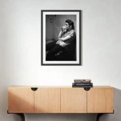 'Elvis Presley In Dayton' Photographic Print In Black Frame 17.5"x21.5" -Cb2 SEElvisPresleyBk39p5x28p5S22 3D