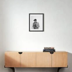 'Jay Z At MILK Studios' Photographic Print In Black Frame 17.5"x21.5" -Cb2 SEJayZMILKStdBlk17p5x21p5S22 3D