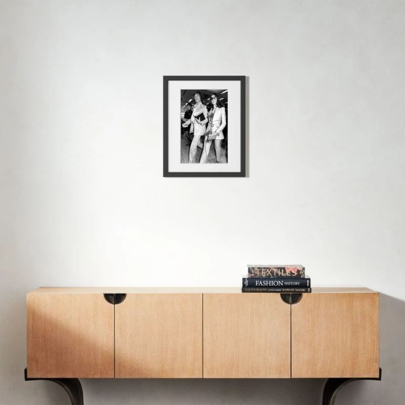 'Mick And Bianca At The London Airport, 1970' Photographic Print In Black Frame 17.5"x21.5" 3 'Mick And Bianca At The London Airport, 1970' Photographic Print In Black Frame 17.5"x21.5" - Image 3