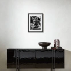 'Yves Saint Laurent In His Studio' Photographic Print In Black Frame 17.5"x21.5" -Cb2 SEYSLaurentStdBk17p5x21p5F22 3D