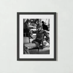 'Yves Saint Laurent In His Studio' Photographic Print In Black Frame 17.5"x21.5"