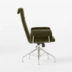 Saviti Olive Velvet Office Chair 10 Saviti Olive Velvet Office Chair -Cb2 SavitiOliveVlvtOffcChairSDSSF22