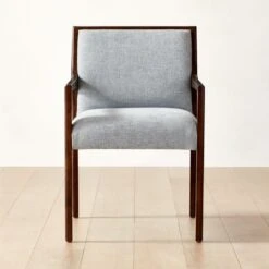 Segur Light Blue Upholstered Dining Armchair