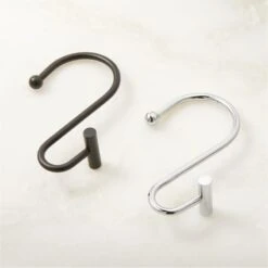 Black Shower Rings Set Of 12 5 Black Shower Rings Set Of 12 -Cb2 ShowerRingsGroupFHF22