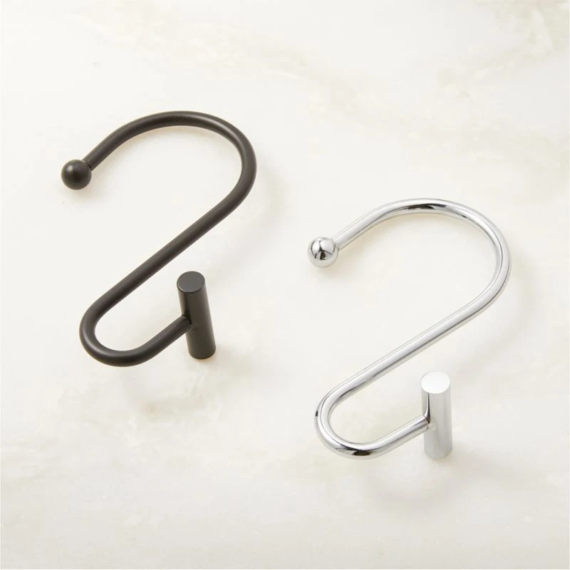 Black Shower Rings Set Of 12 3 Black Shower Rings Set Of 12 - Image 3