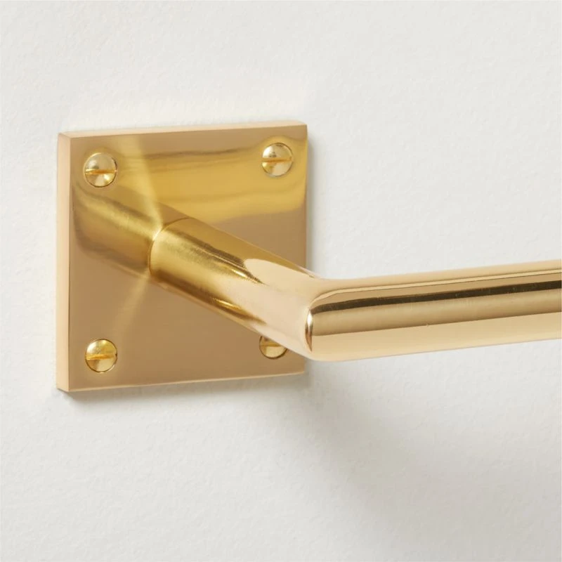 Slotted Screw Polished Brass Towel Bar 18" 4 Slotted Screw Polished Brass Towel Bar 18" - Image 4