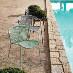 Sophia Grey Outdoor Dining Armchair -Cb2 SophiaDiningChairAP21 1x1