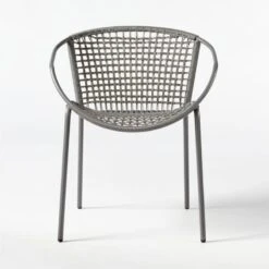 Sophia Grey Outdoor Dining Armchair -Cb2 SophiaGreyDiningChairSOSSS21