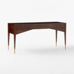 Spillo 2-Drawer Brown Burl Wood Desk 10 Spillo 2-Drawer Brown Burl Wood Desk -Cb2 SpilloBrownBurlDesk3QBSSF23