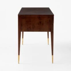 Spillo 2-Drawer Brown Burl Wood Desk 9 Spillo 2-Drawer Brown Burl Wood Desk -Cb2 SpilloBrownBurlDeskSDSSF23