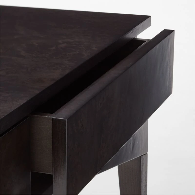 Spillo 2-Drawer Black Burl Wood Desk 9 Spillo 2-Drawer Black Burl Wood Desk - Image 9