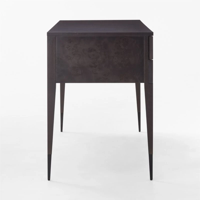 Spillo 2-Drawer Black Burl Wood Desk 7 Spillo 2-Drawer Black Burl Wood Desk - Image 7