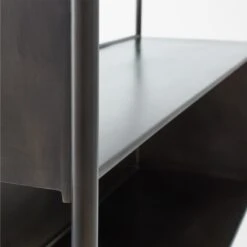 Spule Metal Bookcase 61'' -Cb2 SpuleShortMetalBookcaseAVSSF22