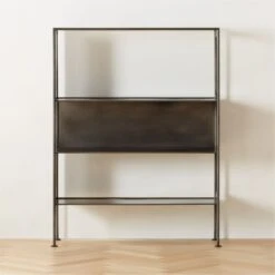 Spule Metal Bookcase 61'' -Cb2 SpuleShortMetalBookcaseSHF22