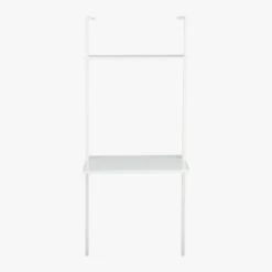 Stairway White Wall Mount Desk With Shelf 72.5'' -Cb2 StairwayDeskWhiteShrtF15