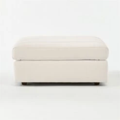 Stitch Fabric Ottoman -Cb2 StitchOttomanNaturalSDF20