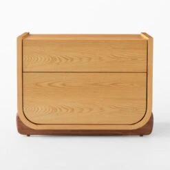 Stivale 2-Drawer Oak Nightstand -Cb2 StivaleOakNWlntNghtstndSOSSS23