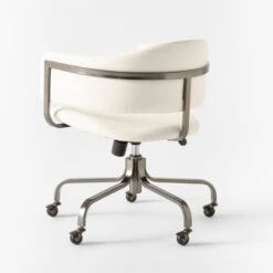 Stretta Ivory Velvet Office Chair 10 Stretta Ivory Velvet Office Chair -Cb2 StrettaIvoryMtlOffcChair3QBSSS22